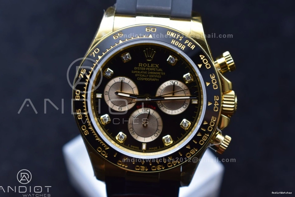 (Weighted) Diamonds Daytona Oysterflex 806 QF 126518 WellDesigned YG SH4131 Black Edition Best V6 Strap on Dial 1:1 0306